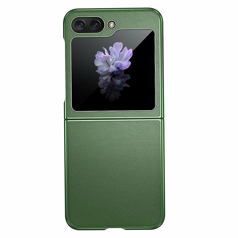 Pro Samsung Galaxy Z Flip5 5G tenký kryt telefonu PU dělené kožené pouzdro odolné proti nárazům  Pro Samsung Galaxy Z Flip5 5G tenký kryt telefonu PU dělené kožené pouzdro odolné proti nárazům